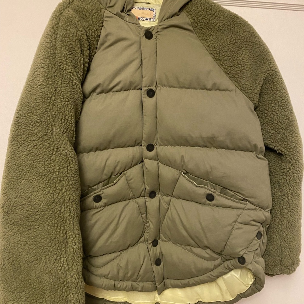 Pilcro Olive Green Jacket with Floral Lining